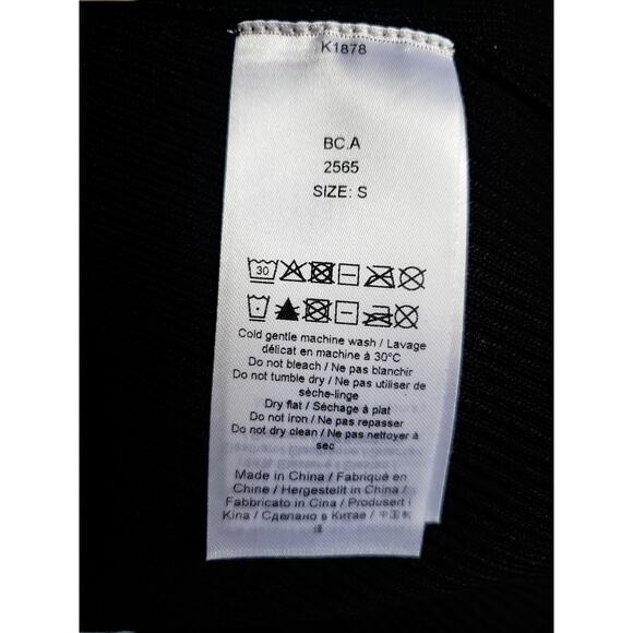 GANNI Ribbed Knit Cutout Midi Sweater Dress Black Size Small - Picture 8 of 10